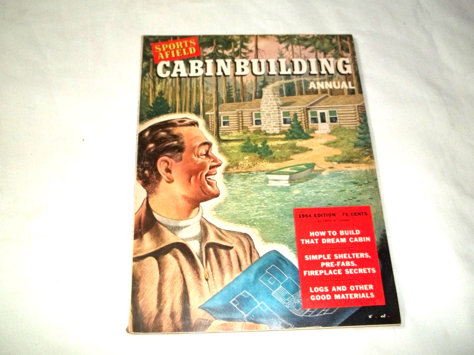 1954 Sports Afield Cabin Building Annual Plans Layouts + super cool ads inside
