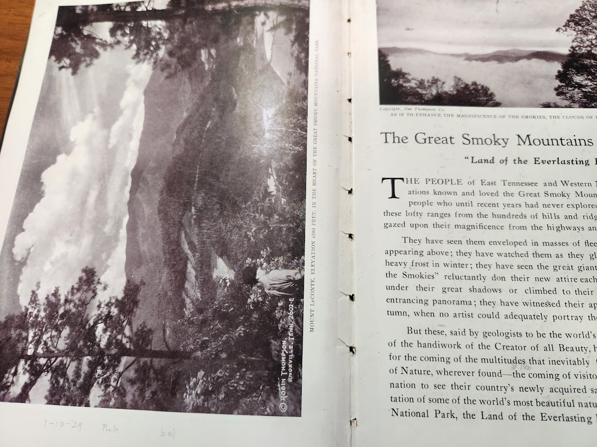 Great Smoky Mountains National Park 1928 SC GSM Pub Co Rare Antique Collectible