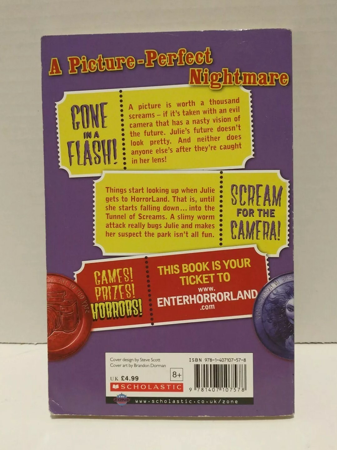 Lot of 4 Goosebumps Horrorland Books RL Stine paperbacks 1 2 3 8