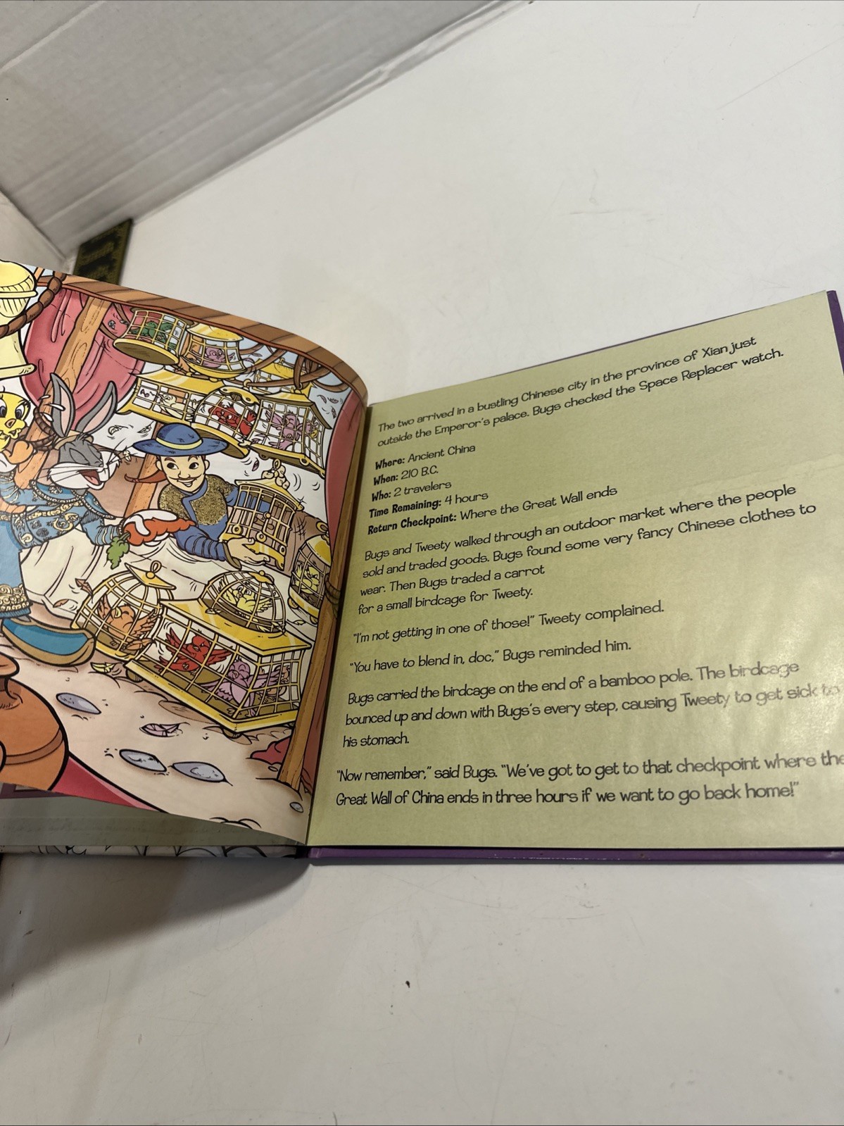 2010 Looney Tunes Storybook Off the Wall Bugs Bunny & Tweety, HC BOOK