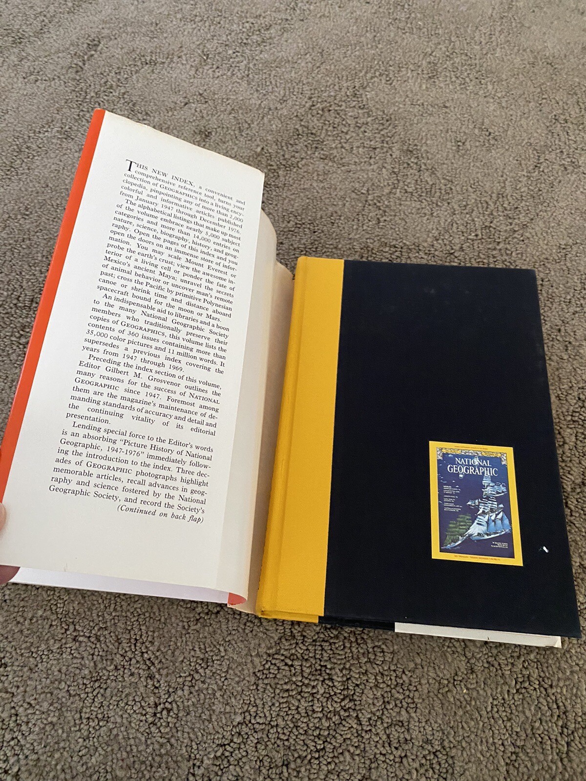 2pc Vintage Nat Geo Index 1947-1976 Hardcover/Dust Jacket +1977-1981 index Soft