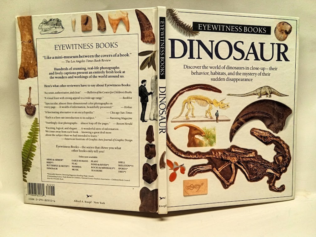 Dinosaur (Eyewitness Books) Hardcover-64 pages-1st Amer. Edition 1989 B4