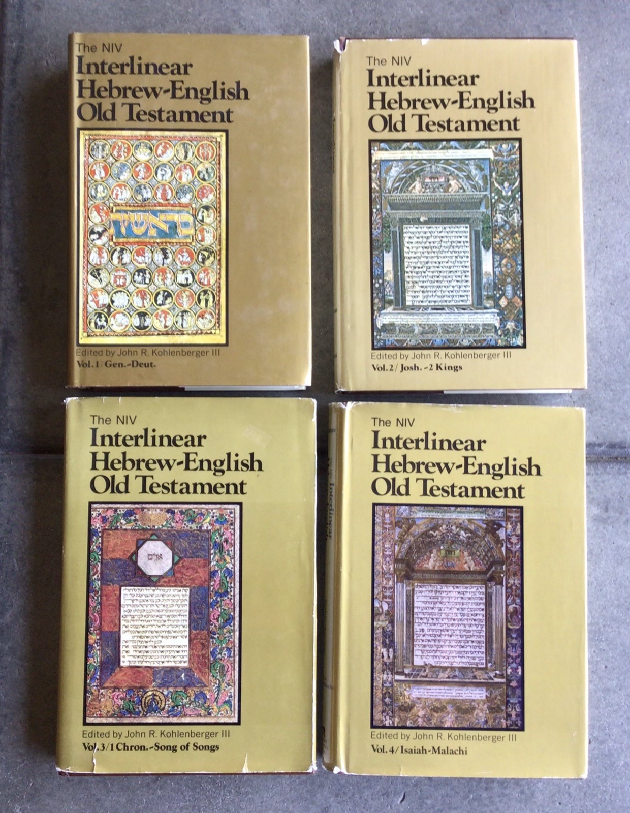 The NIV Interlinear Hebrew-English Old Testament 4 Volumes Hardcover