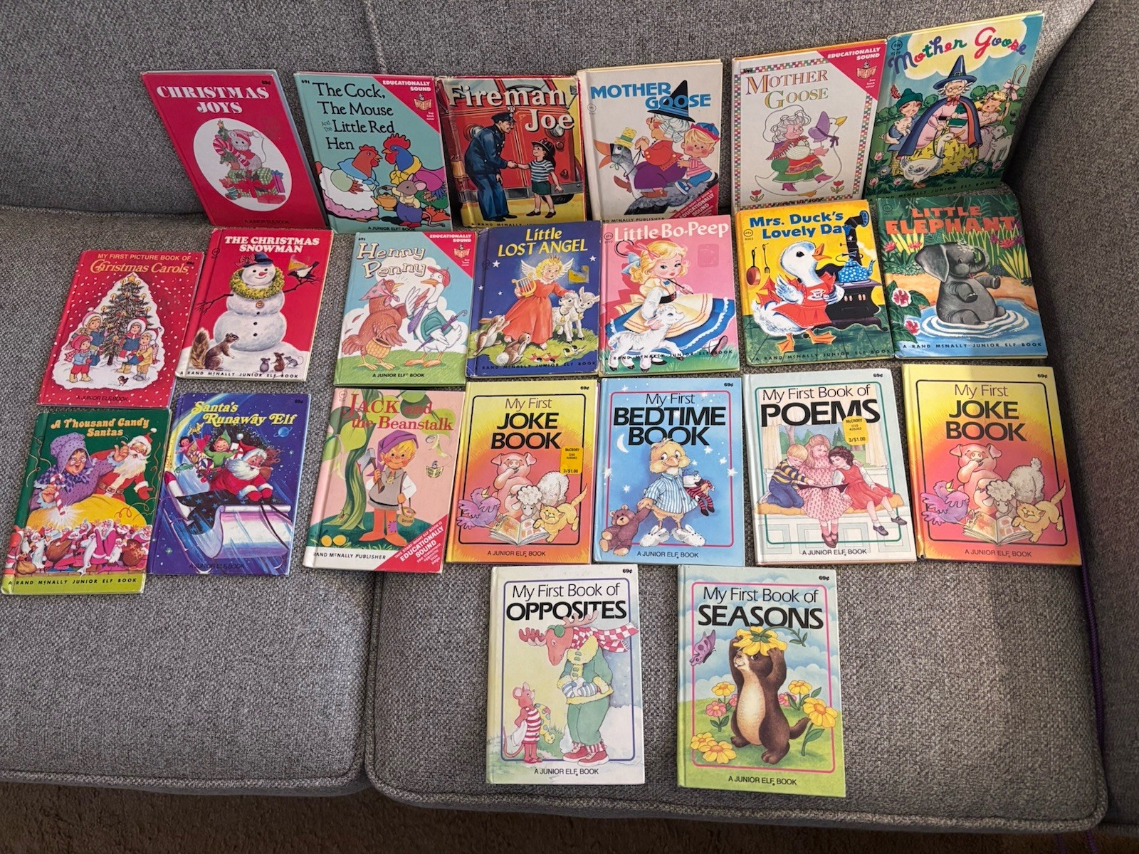 Lot of 22 -Vintage Rand McNally Children’s Junior Elf Golden Books -Mixed