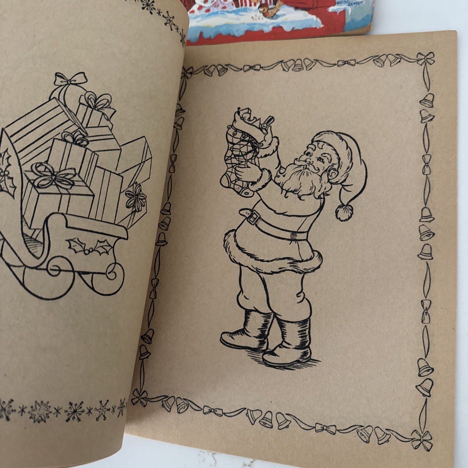 Lot of 3 Vintage Santa Christmas Coloring Books – Rand McNally – Unused
