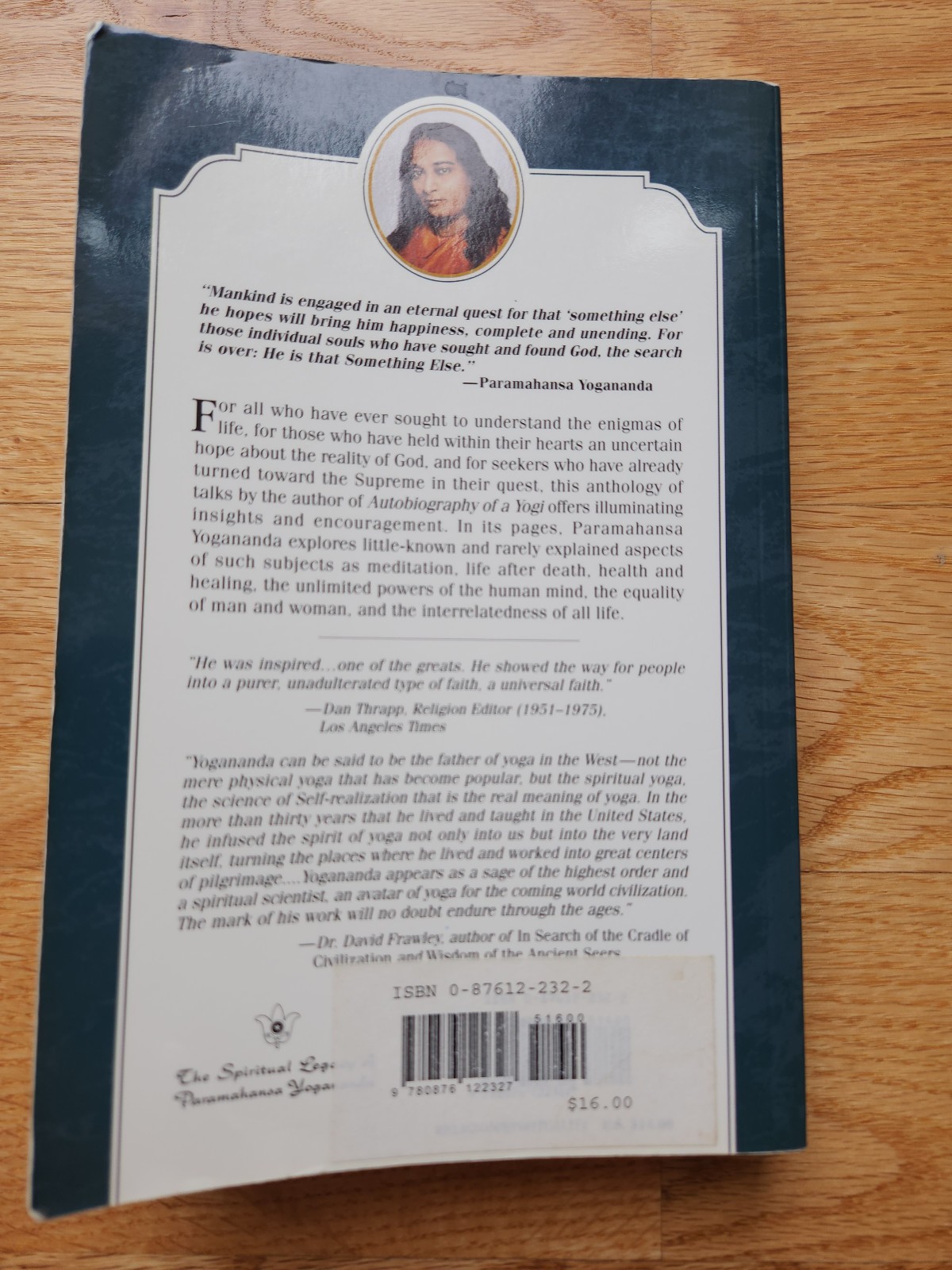 Man’s Eternal Quest, Paramahansa Yogananda– Collected Talks & Essays – Very Good
