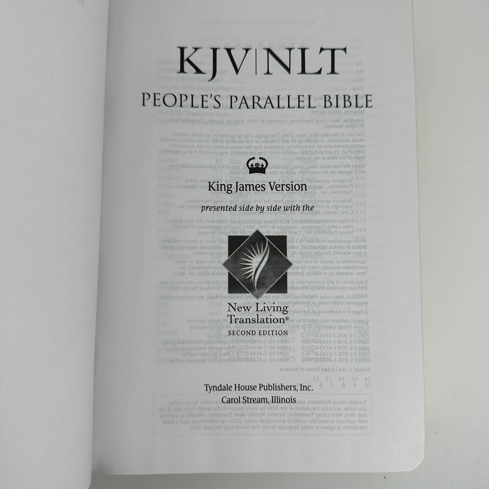 Holy Bible Tyndale TBN Parallel KJV NLT Burgundy Gold Gilt Special Edition Study