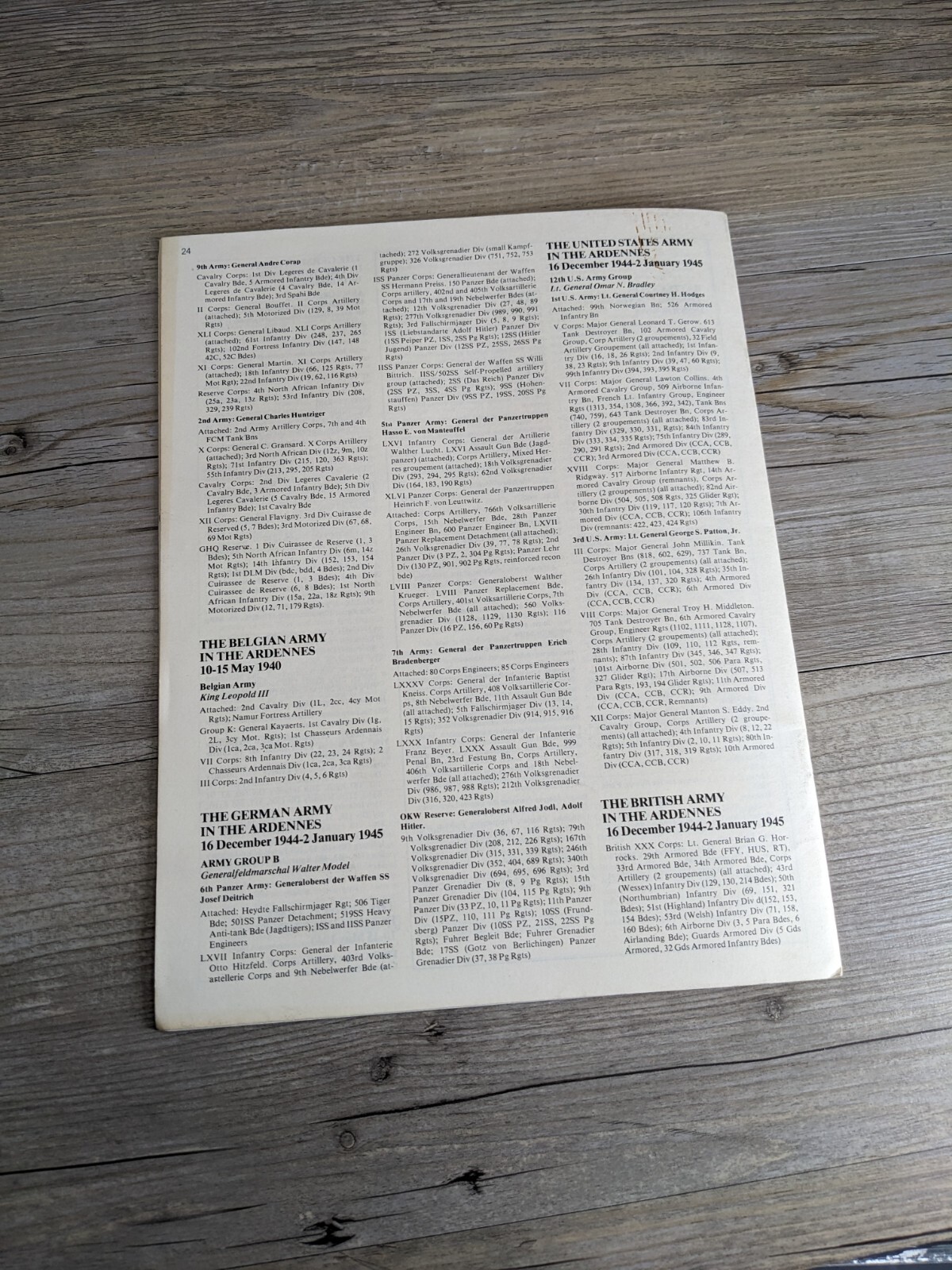 Battles for the Ardennes Replacement Rules of Play & Campaign Rules SPI 1978