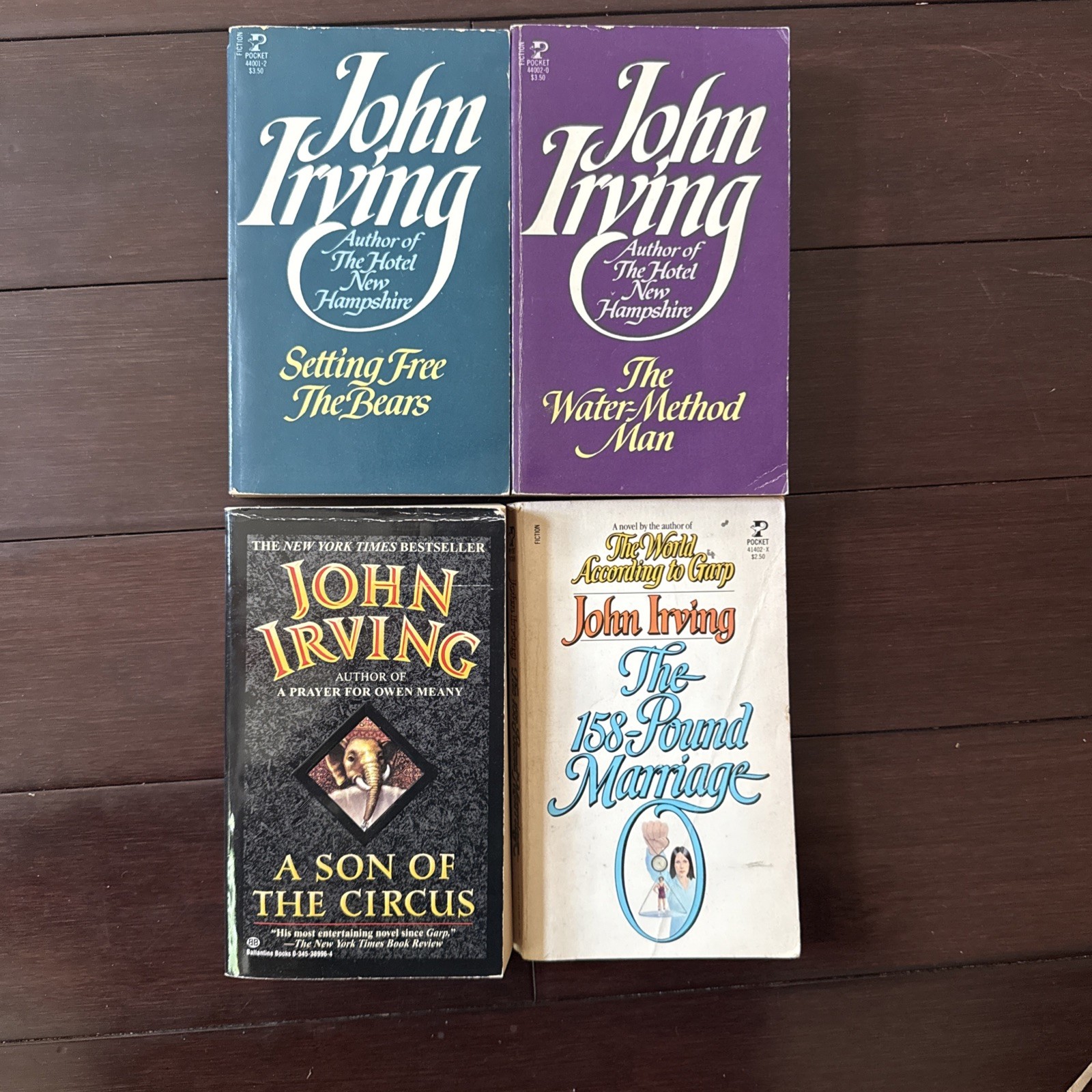 John Irving Lot of 4 Paperback Books (See photos for titles)