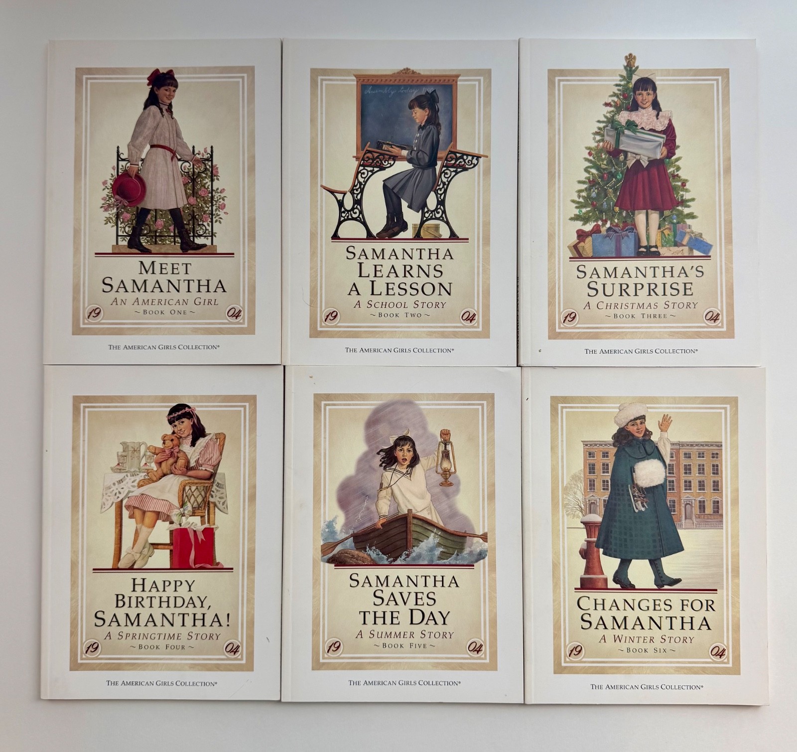 Vintage Pleasant Company American Girl Samantha Book Set 1-6 w/ Postcards