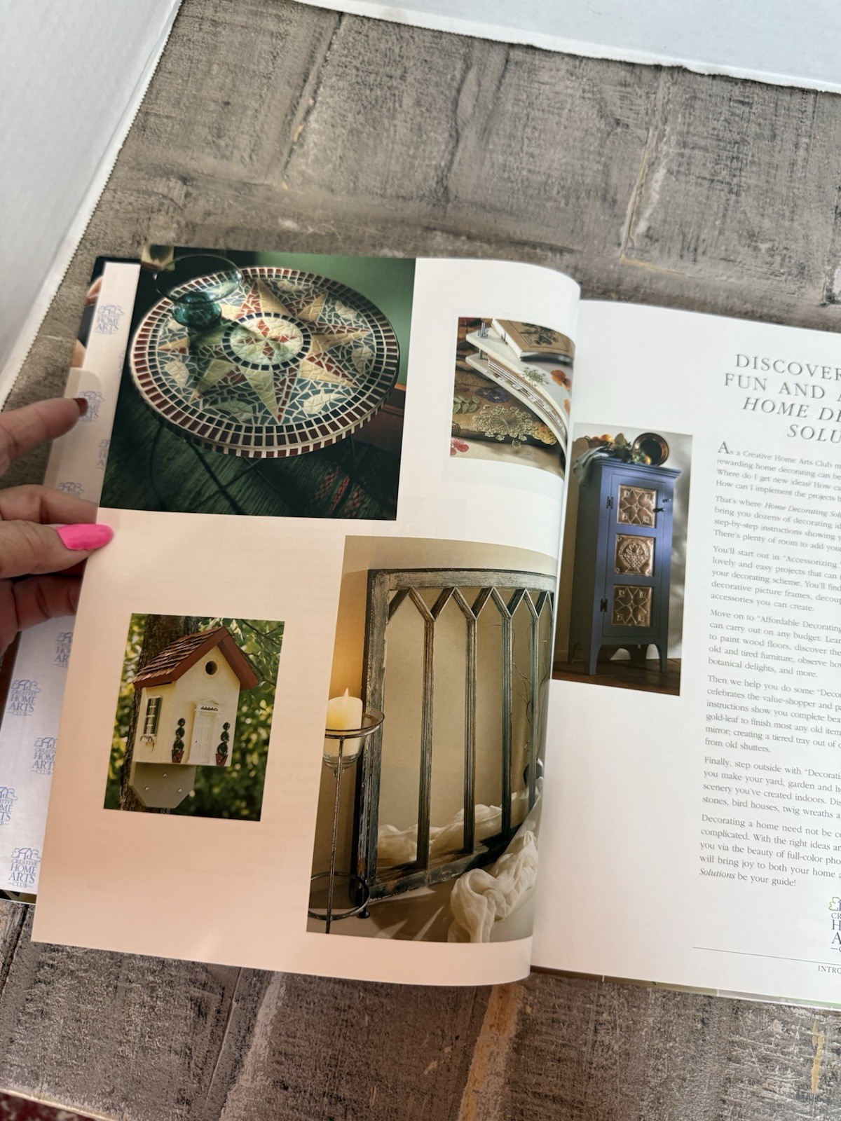 Home Decorating Solutions Creative Home Arts Club Hardcover 158 pages w/photos