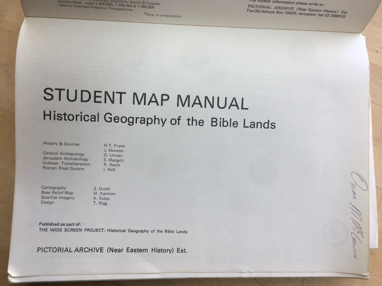 Student Map Manual: Historical Geography of the Bible Lands w/ additional Maps