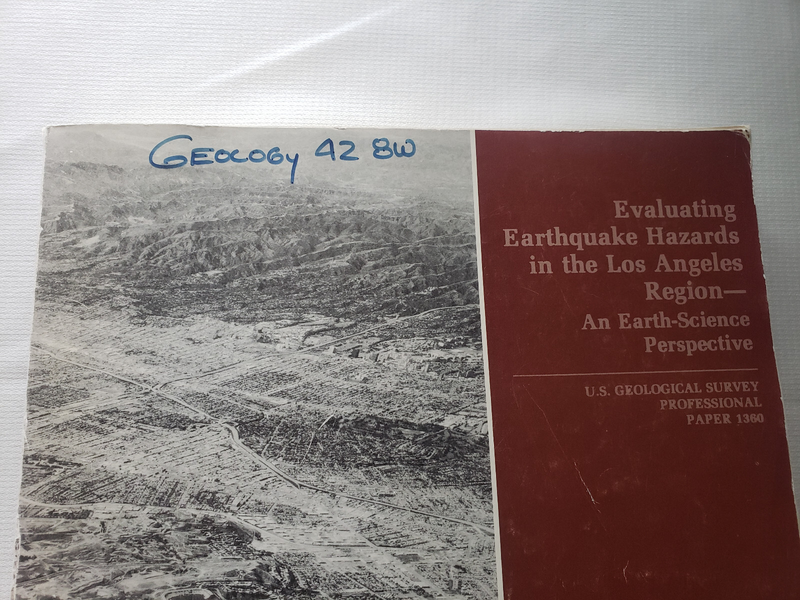 Evaluating Earthquake Hazards in the Los Angeles Region US Geological 1360