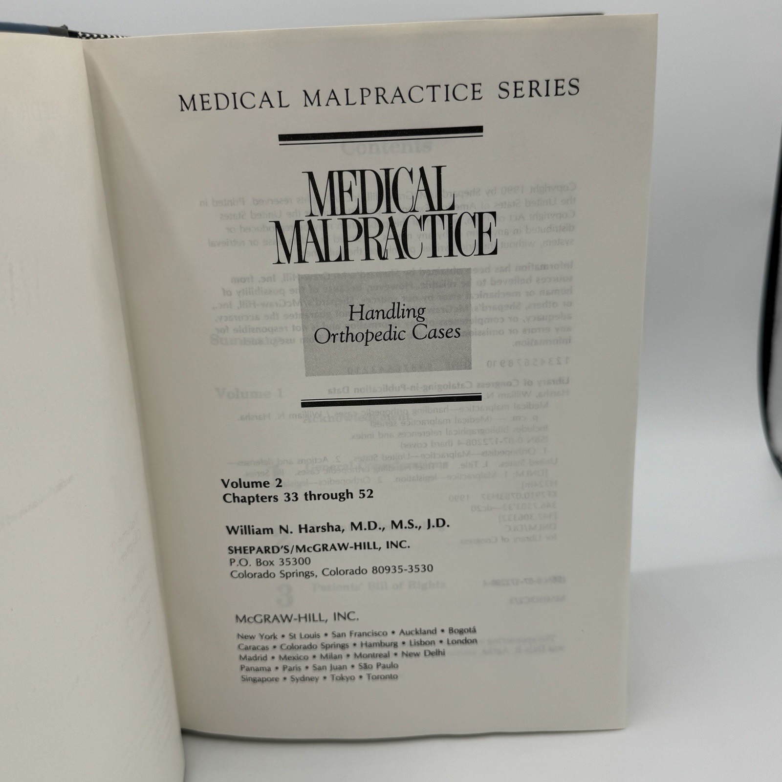 Medical Malpractice Book Lot Of 6 Mc Graw Hill / Shepards Law Emergency & Misc