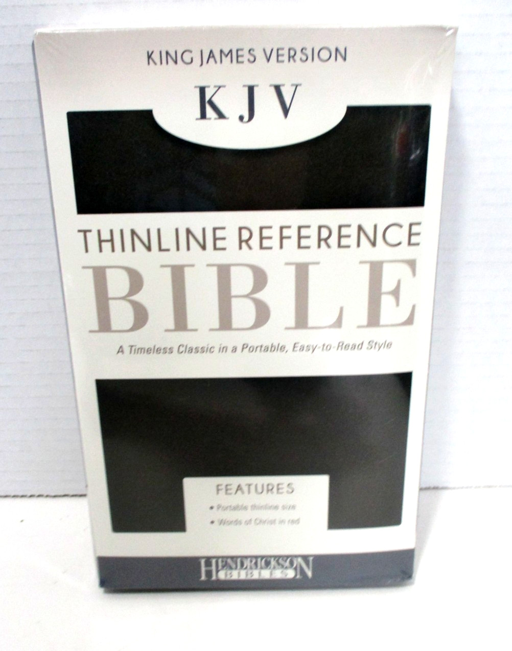 KJV Thinline Reference Bible Hendrickson Light Portable Black Faux Leather