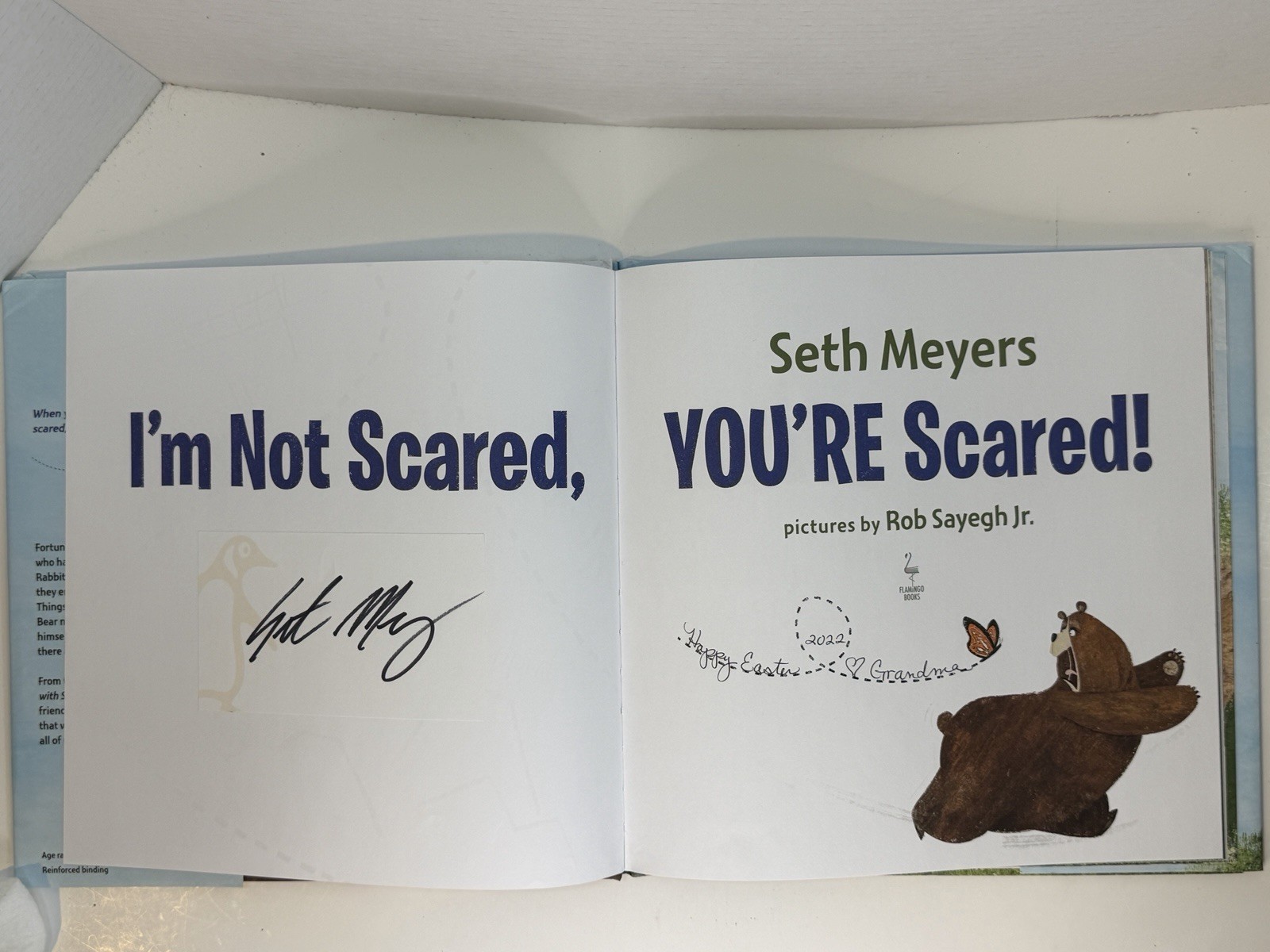 Signed Seth Meyers “I’m Not Scared, You’re Scared!” 1st Printing HC DJ 🐻🐰✍️