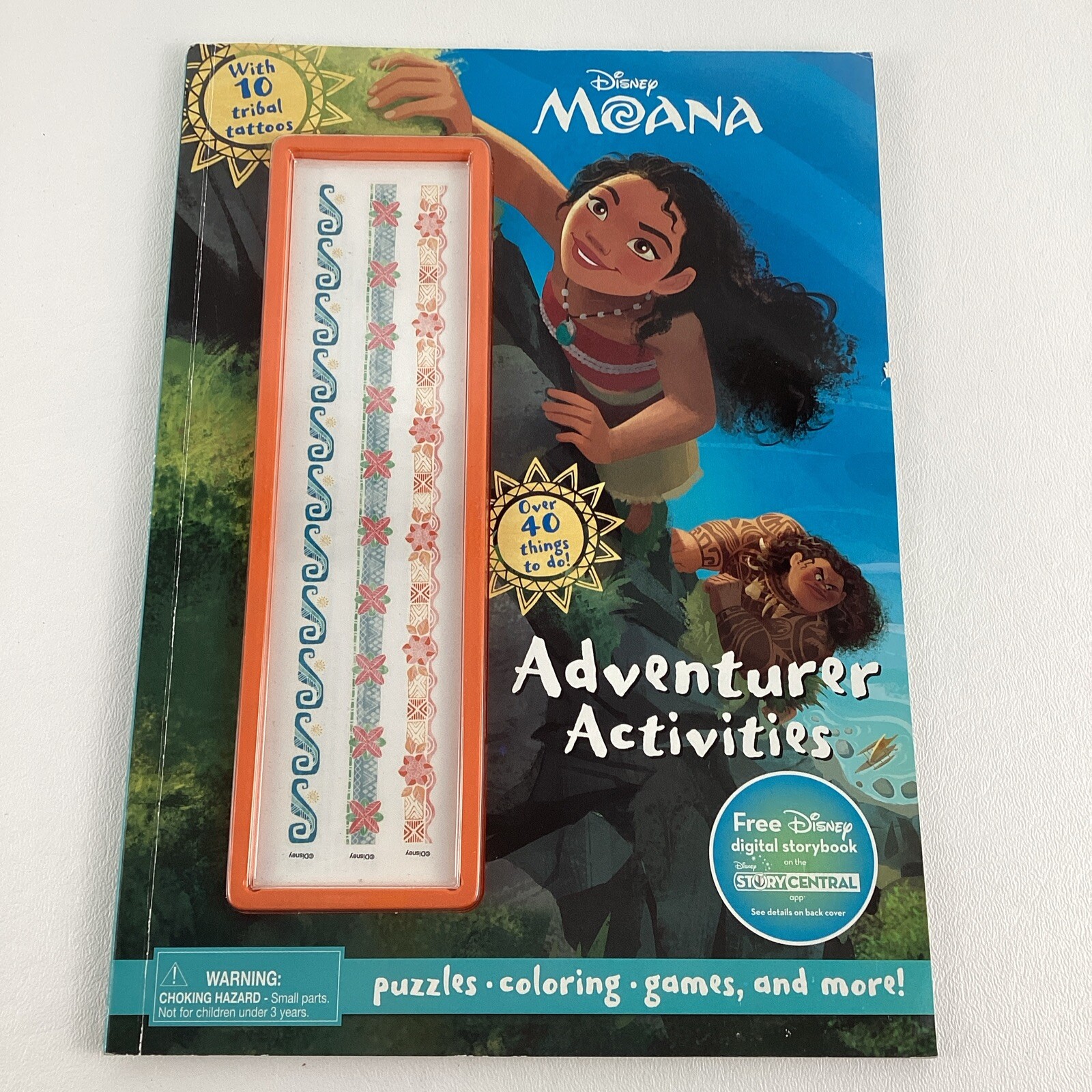 Disney Moana Coloring Book Adventurer Activities Puzzle Games Tribal Tattoos New