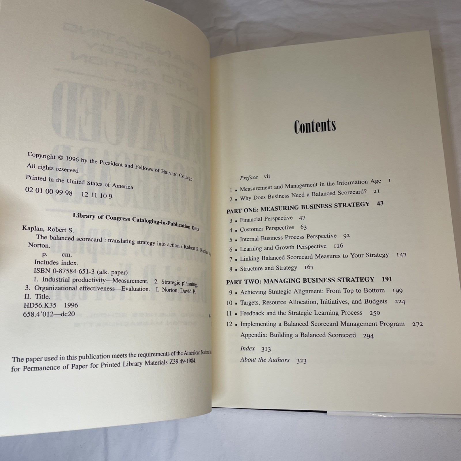 Balanced Scorecard : Translating Strategy into Action by Robert S. Kaplan and…