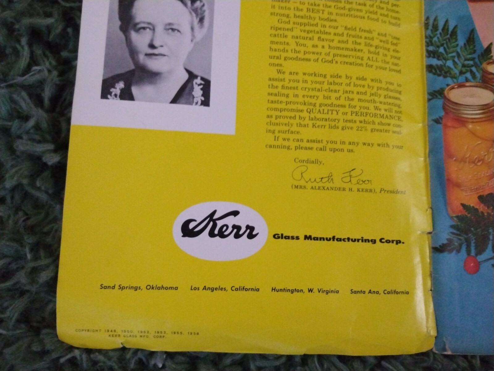 Vintage 1958 KERR Home Canning Book 58 PAGES