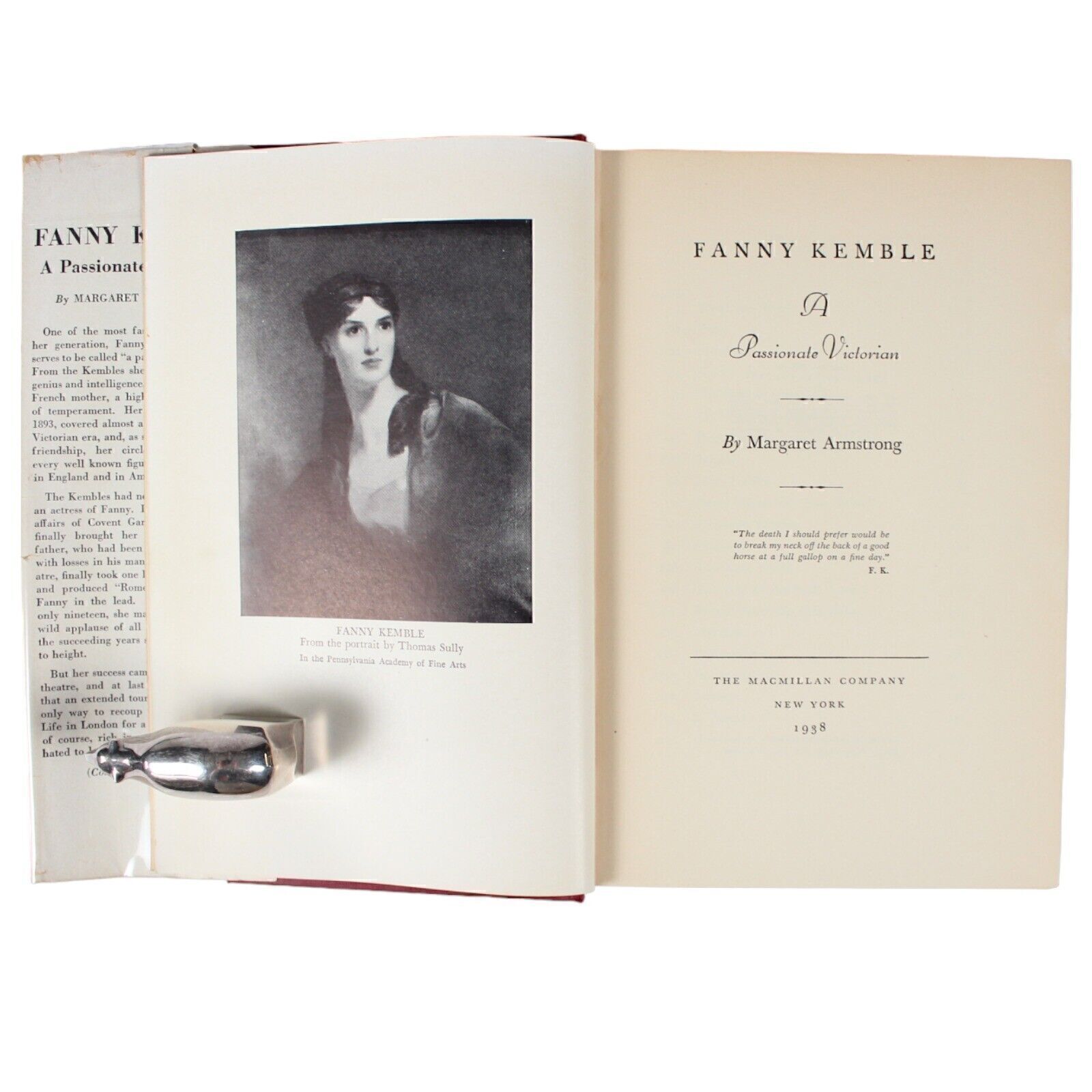 FANNY KEMBLE VICTORIAN ABOLITIONIST ACTRESS CELEBRITY Georgia Plantations 1938