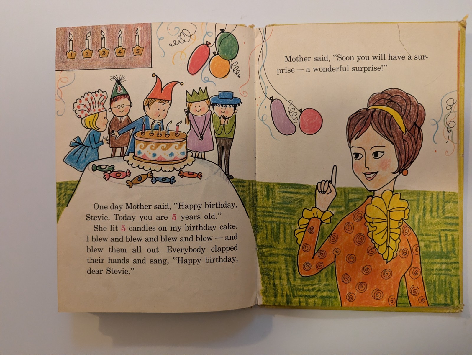 Whitman BIG Tell-a-Tale 1 Boy Lives in My House HC 1965 Aliki Illus vintage