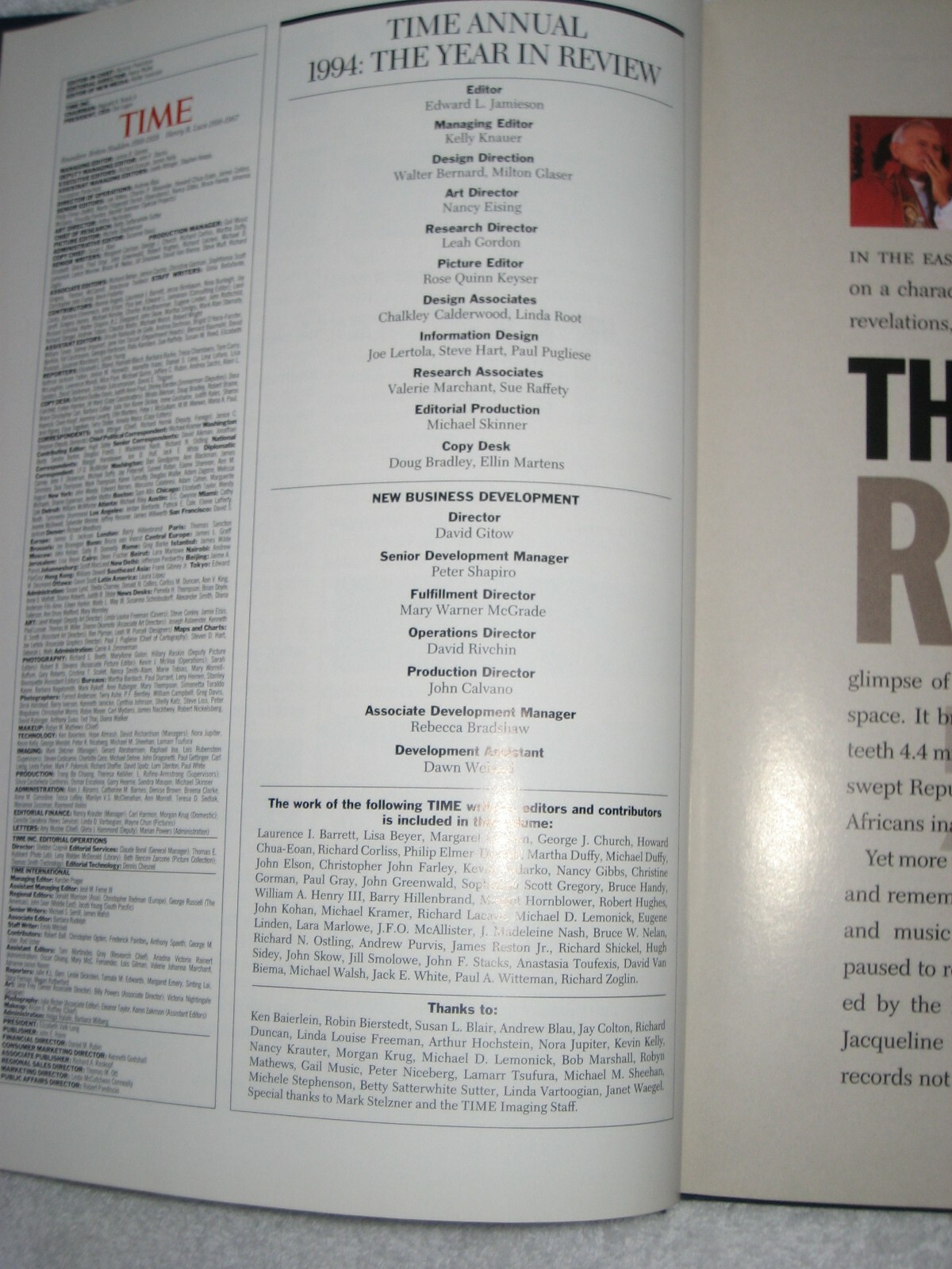 TIME Magazine Annual 1994 Year in Review hardback GREAT BIRTHDAY GIFT