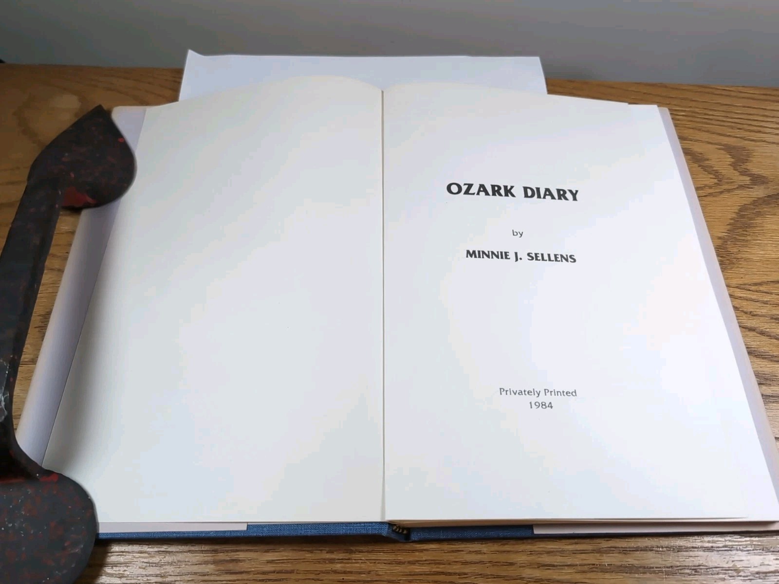 Ozark Diary By Minnie J. Sellens 1984, Privately Printed. Unique Book