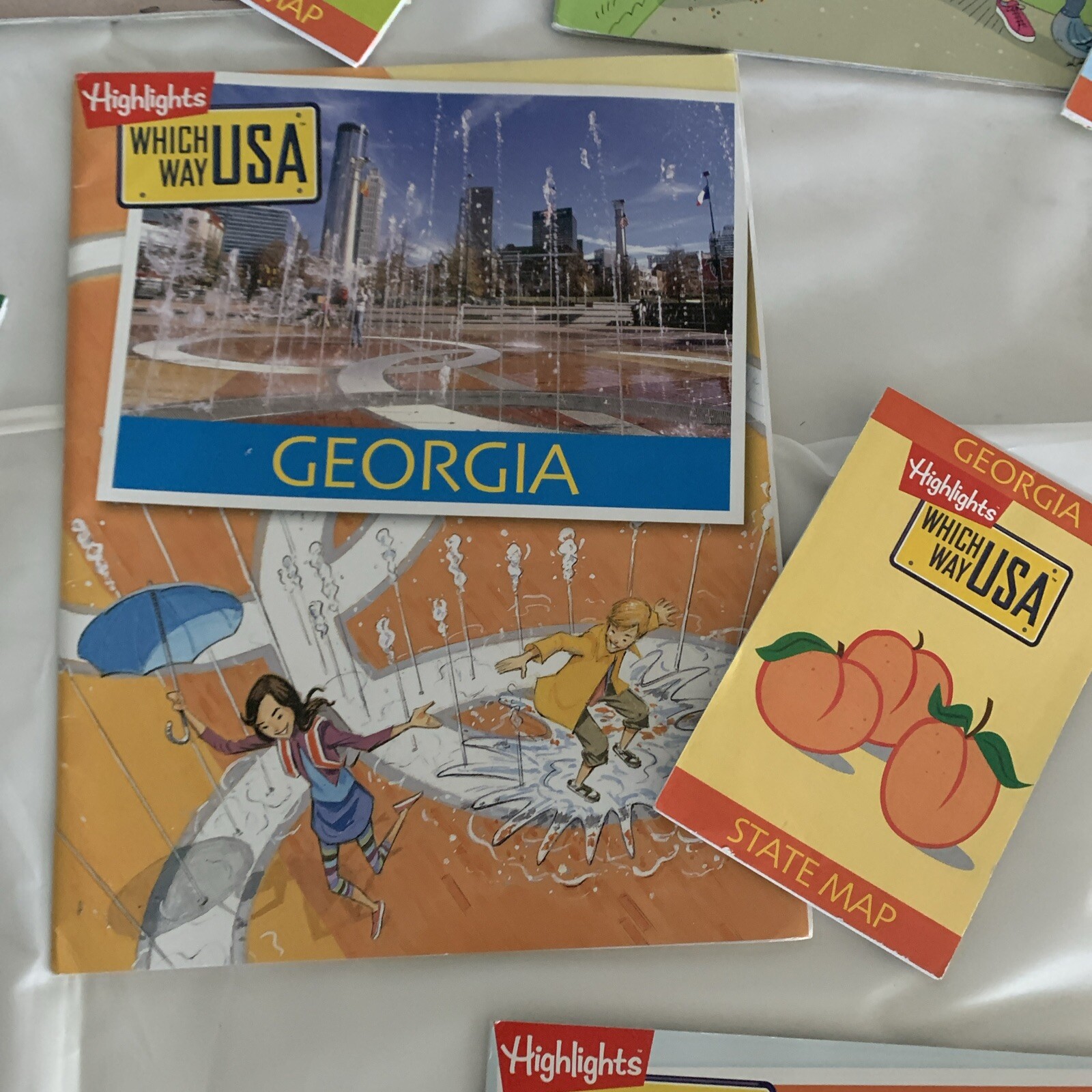 Highlights Which Way USA State Activity Books Map Lot of 8 Home School 2013-2014