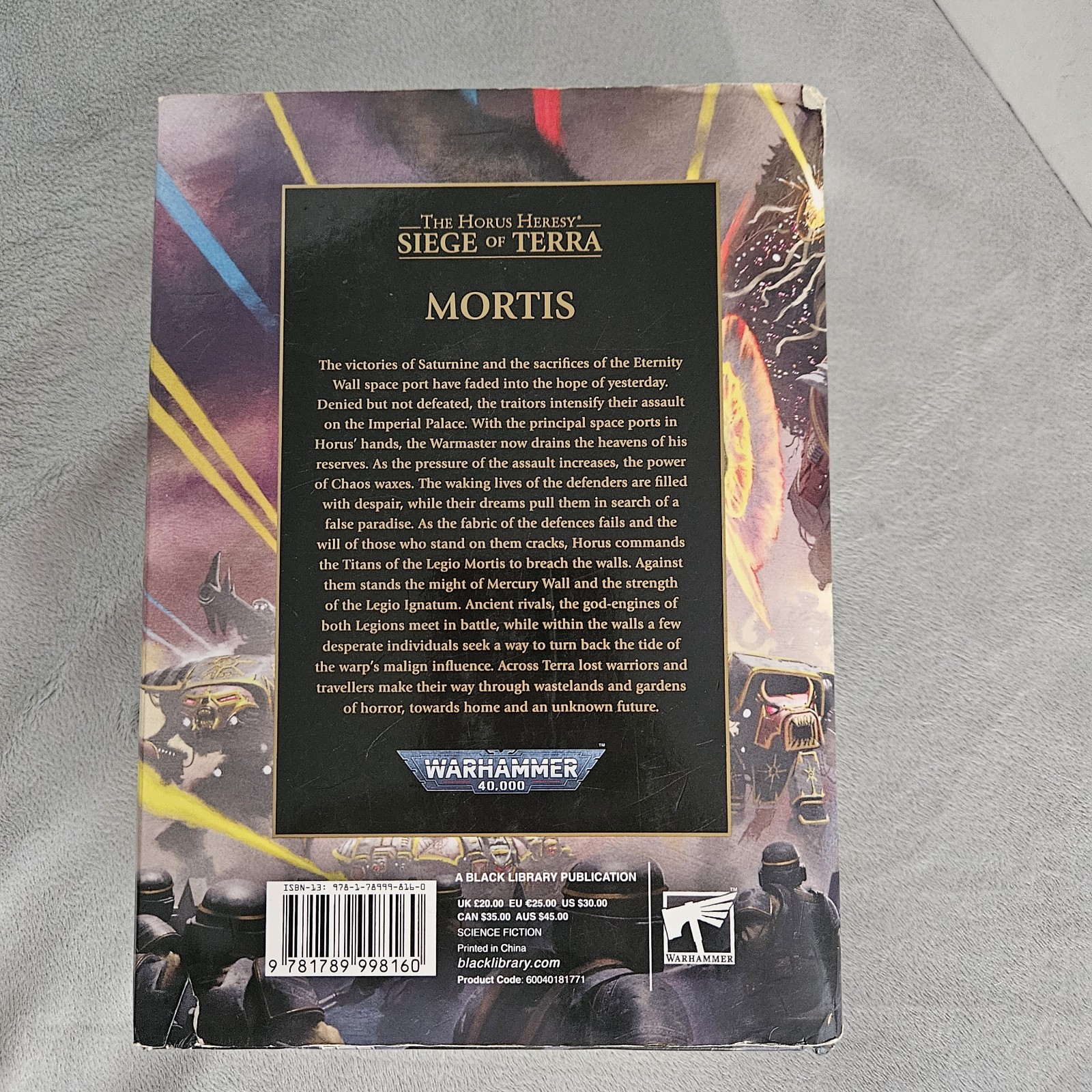 Horus Heresy, Mortis By John French, Hardcover, Pre-Owned