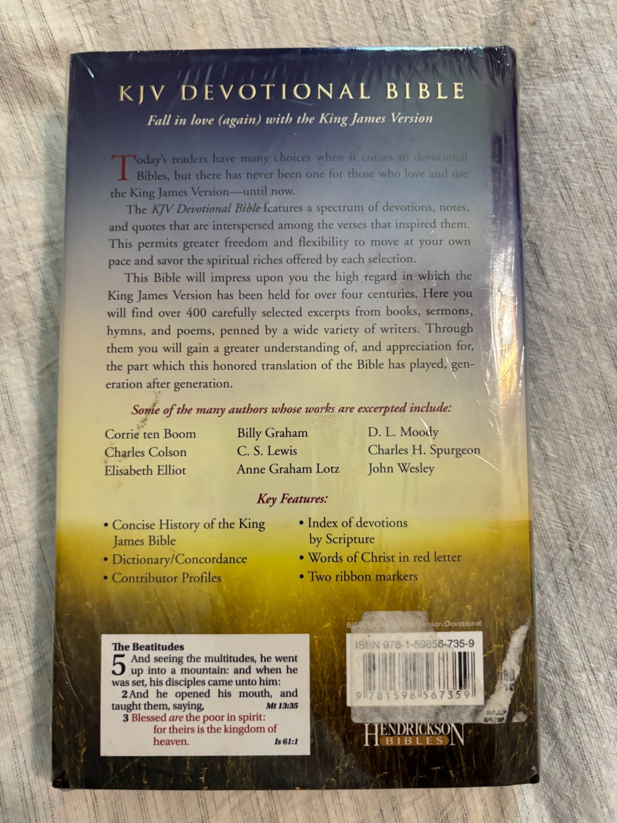 KJV Devotional Bible King James Version Hardcover Hendrickson Sealed New