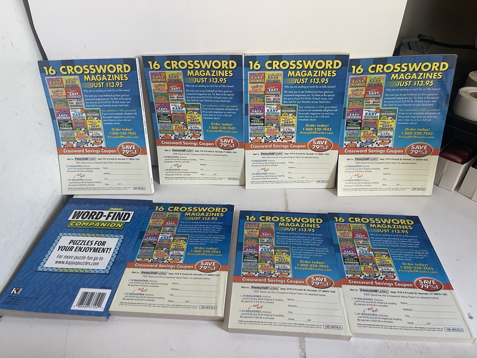 Lot of 33 Penny Press Dell Word Search Puzzle Books Word Seek Random Mix