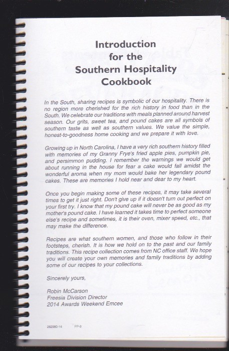The Southern Hospitality Cookbook by Morris Press Cookbooks – Spiral Bound LN