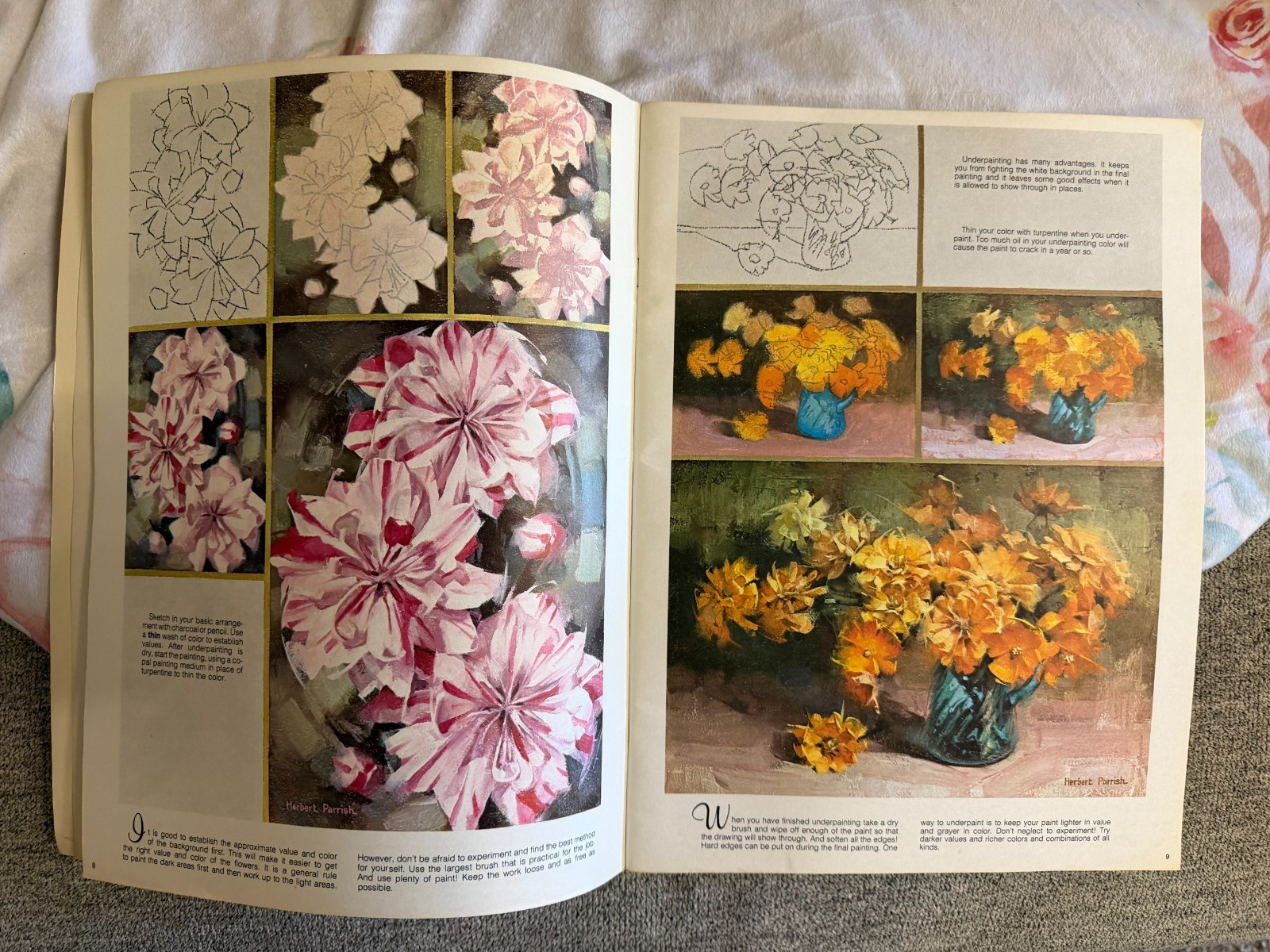 Flowers & Still Life Herbert Parrish Walter T. Foster #151 Vintage Art All Color