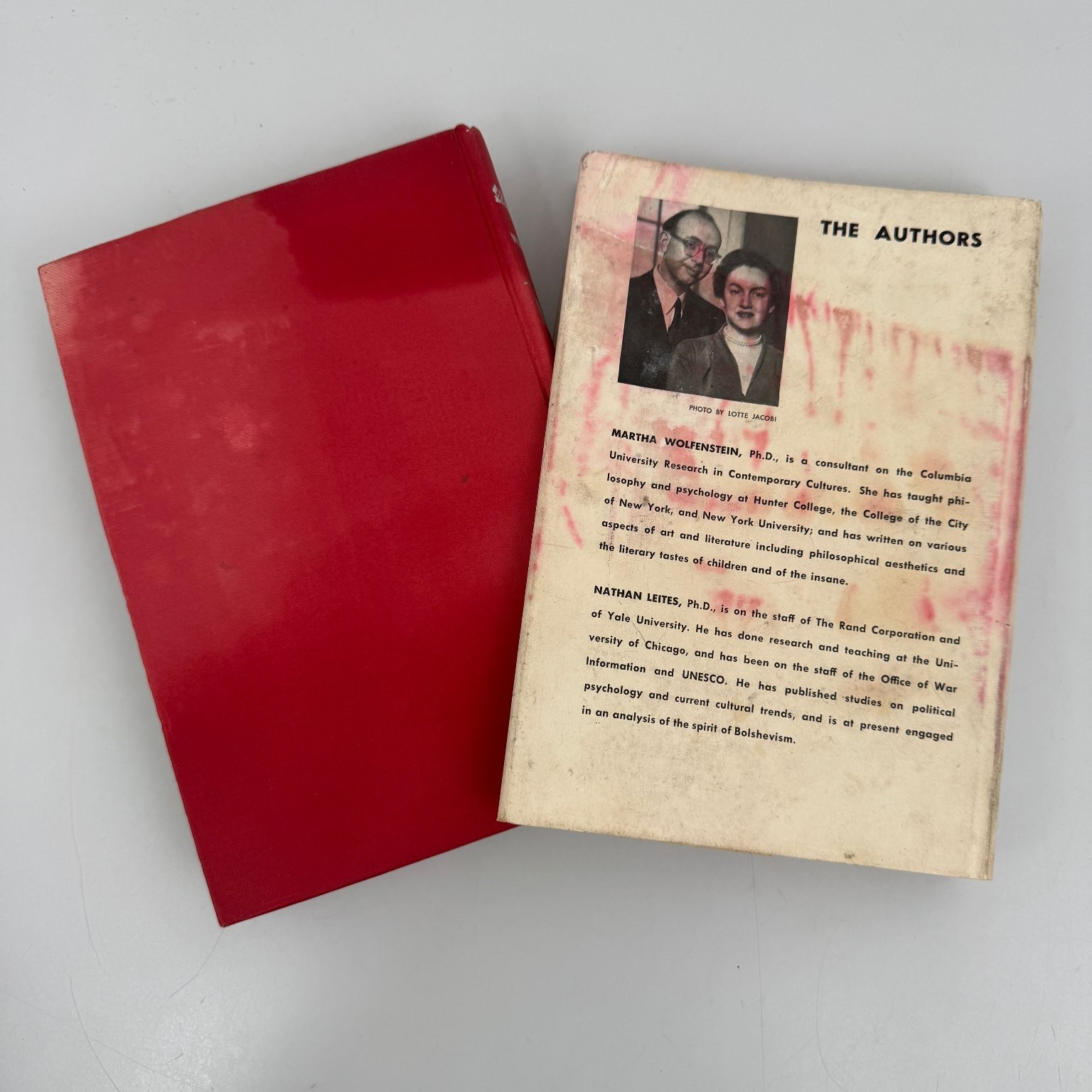Movies A Psychological Study Wolfenstein Leites 1950 Vintage Free Press