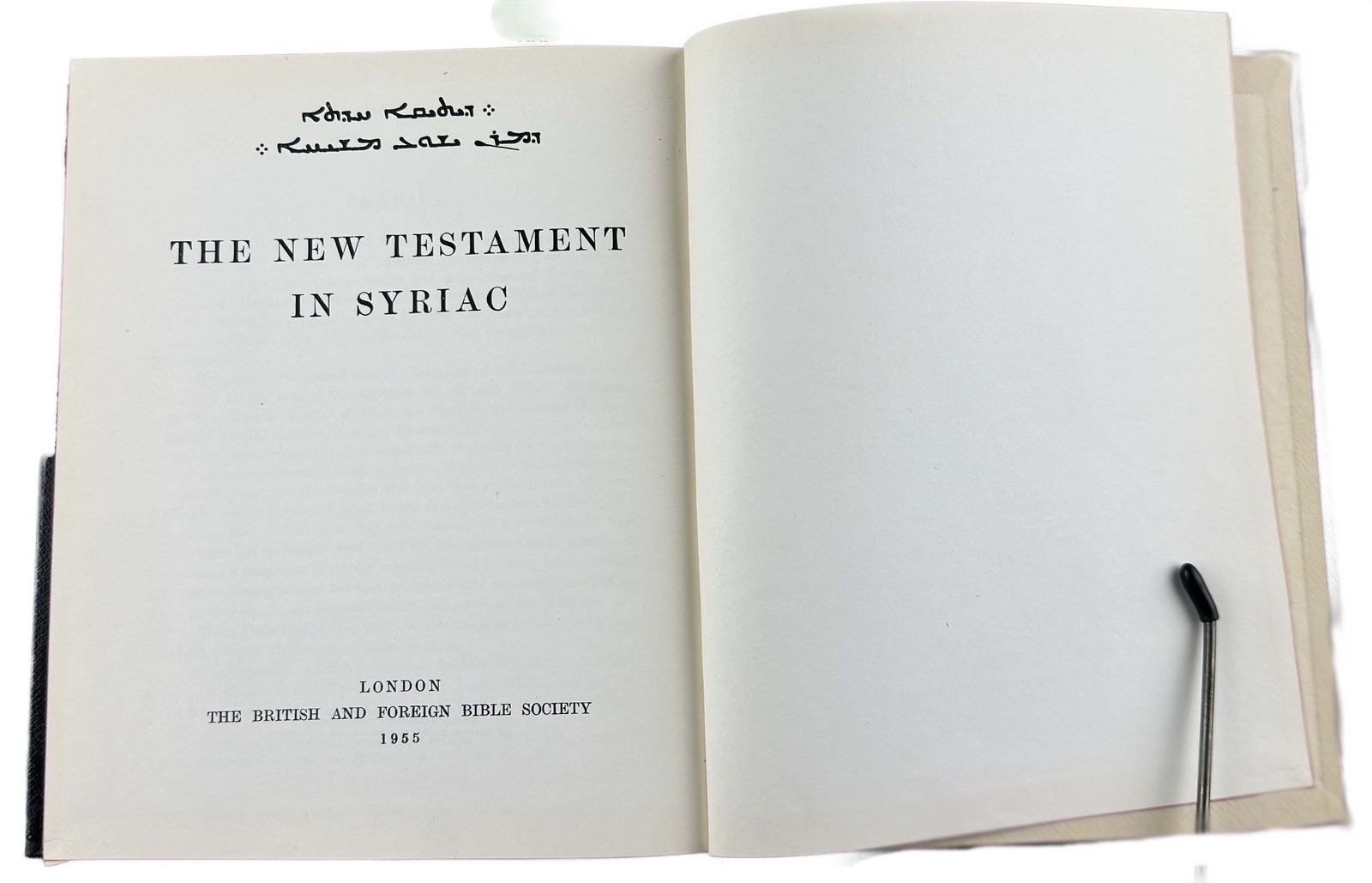 1955 The New Testament in Syriac – Peshitta Version, Leather Cover