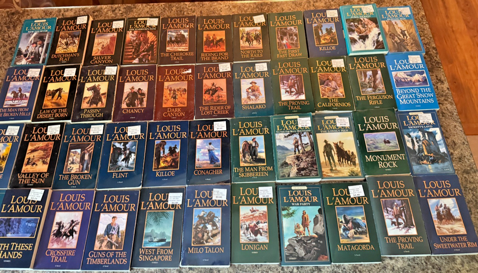 Lot of 44 Louis L’Amour Paperbacks Collectible Fawcett, Ace Books, Bantam
