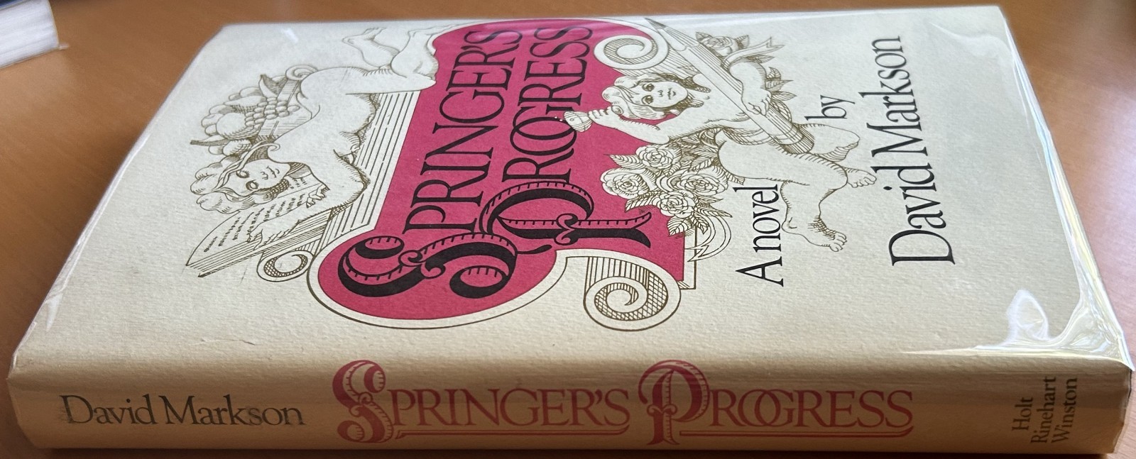 David Markson – Springer’s Progress – 1977 Hardcover First Edition – Near Fine