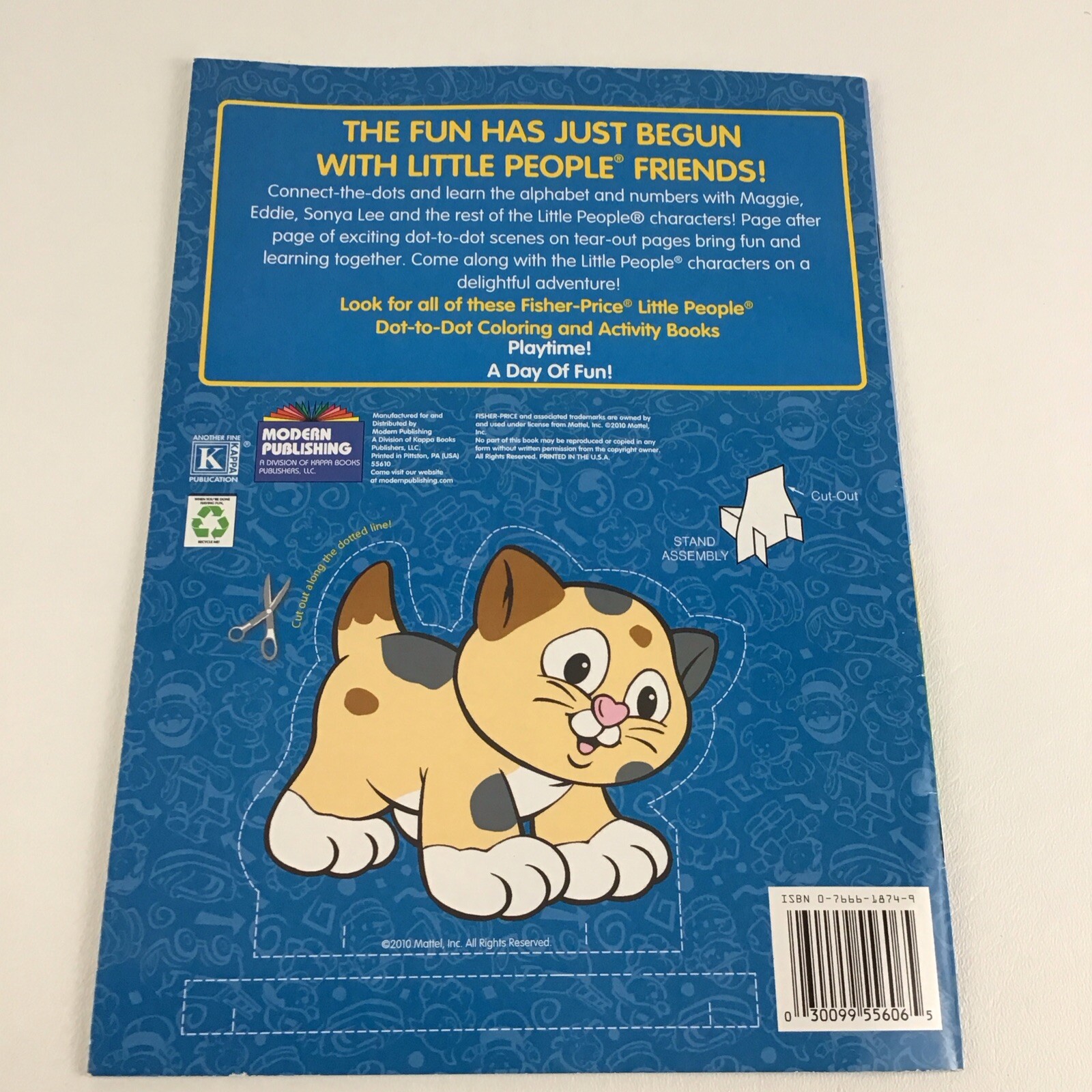 Fisher Price Little People Dot To Dot Coloring Activity Book A Day Of Fun 2010