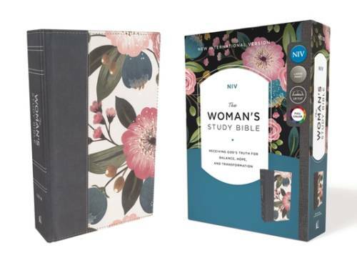 NIV, The Woman’s Study Bible, Cloth over Board, Blue Floral, Full-Color: – GOOD