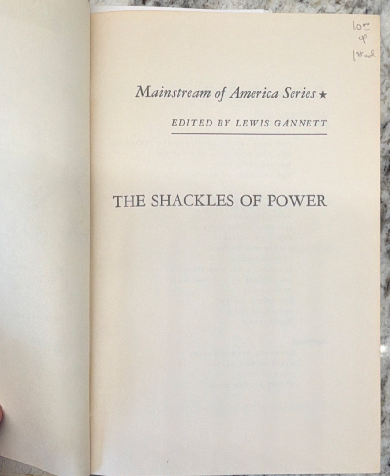 The Shackles of Power (Hardcover, 1966) First Edition John Dos Passos