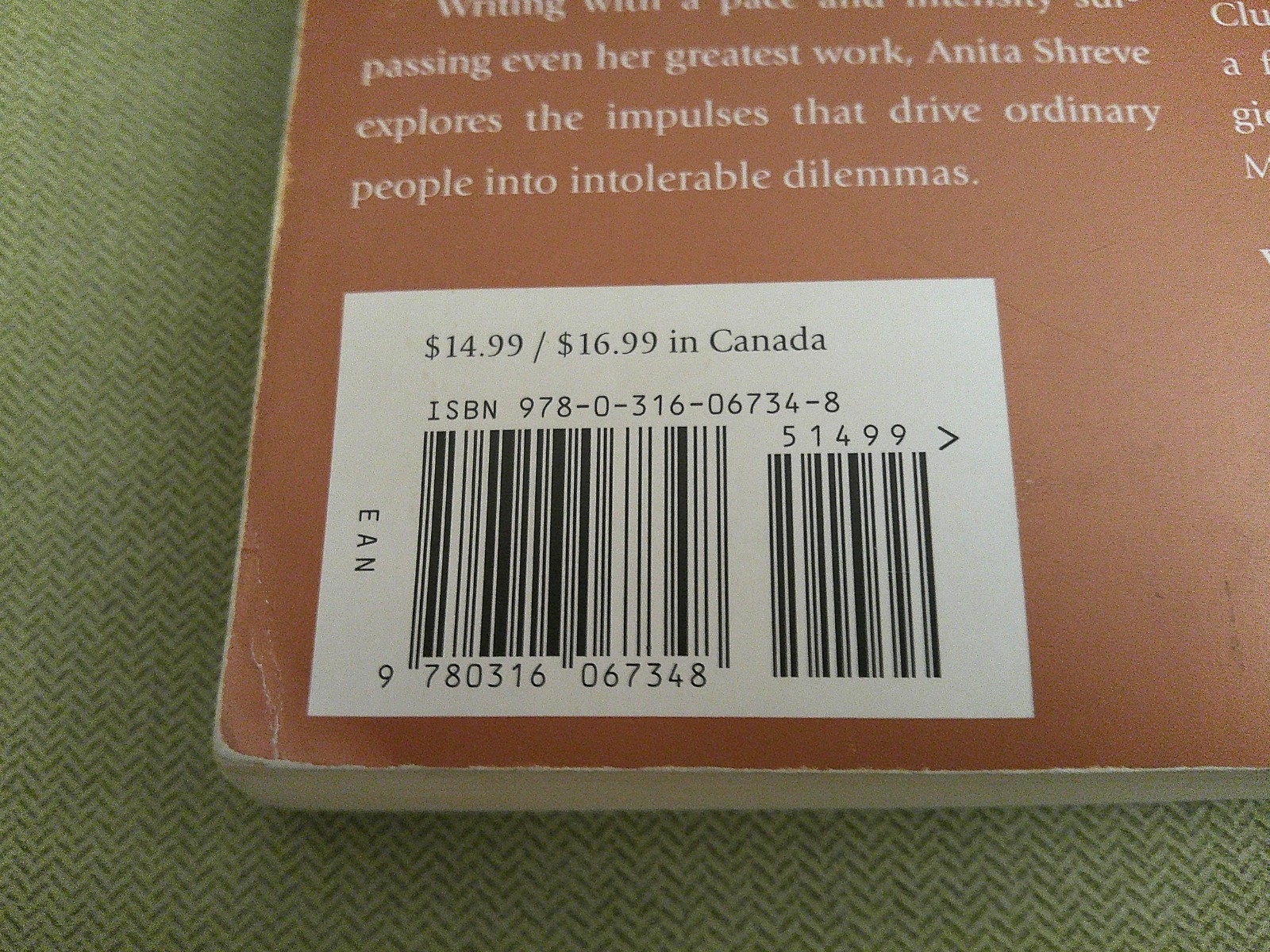 Testimony by Anita Shreve, 9780316067348, Paperback