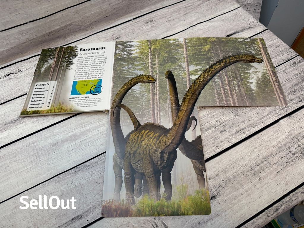 Amazing Giant Dinosaurs Interactive Children’s Book Ages 4-8 Hardcover
