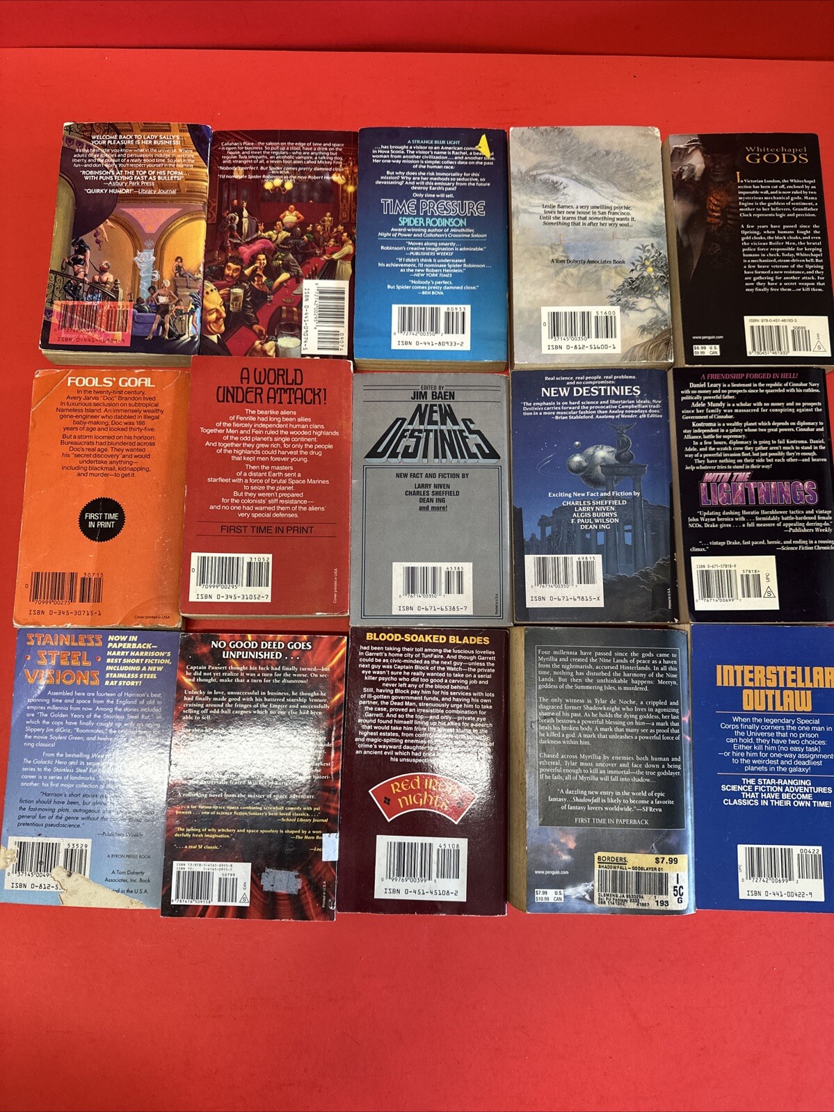 SCIENCE FICTION FANTASY LOT OF 15 PAPERBACK BOOKS SCI FI MULTIPLE AUTHORS
