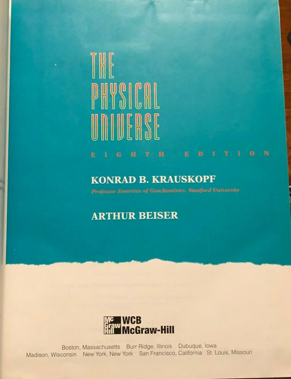 THE PHYSICAL UNIVERSE by Konrad Krauskopf (Schaum’s Outline Series in Science)