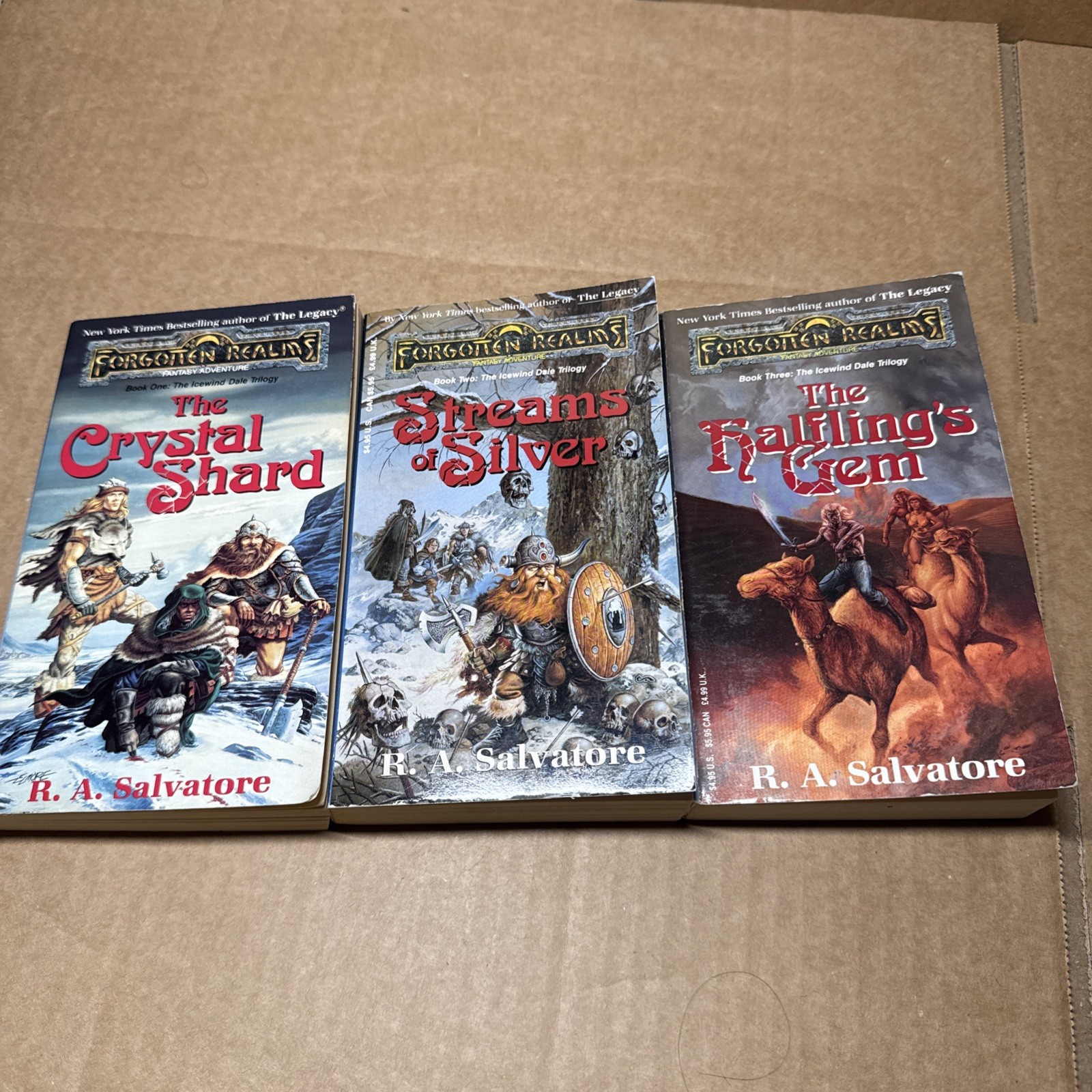 Lot Of 3 – Forgotten Realms Icewind Dale Trilogy Complete PB TSR R.A. Salvatore