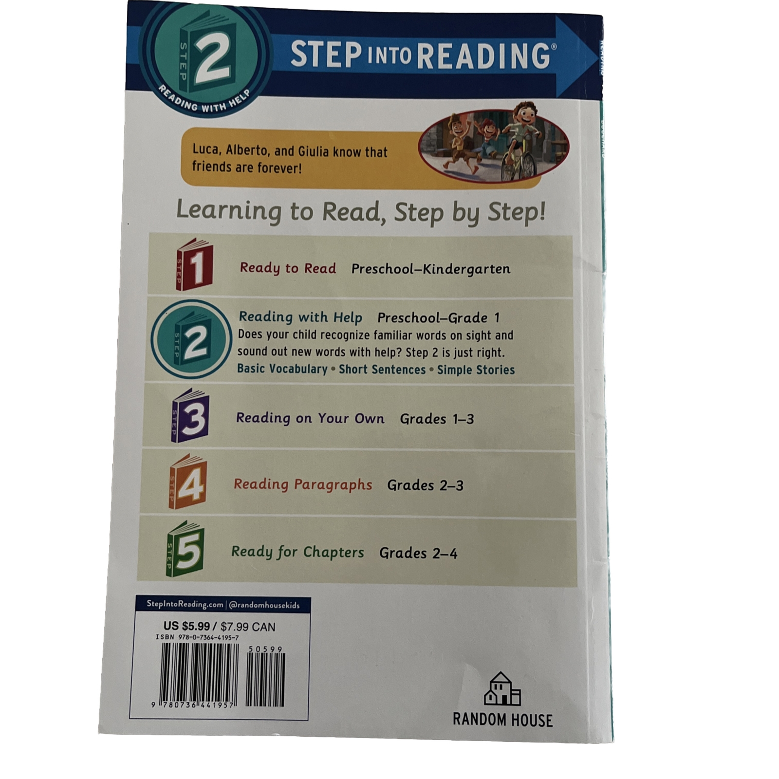 Step into Reading Ser.: Friends Are Forever (Disney/Pixar Luca) by RH Disney…