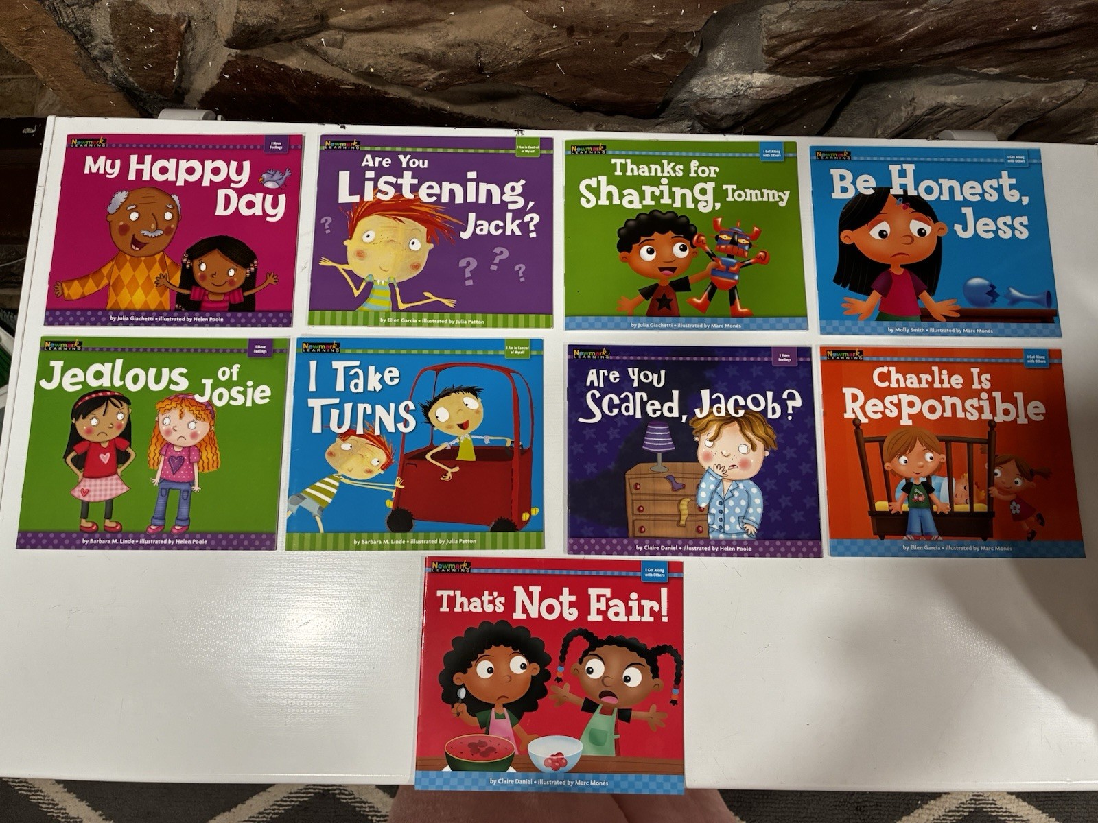 Set of 9 Newmark Learning Character Feelings Books Kids