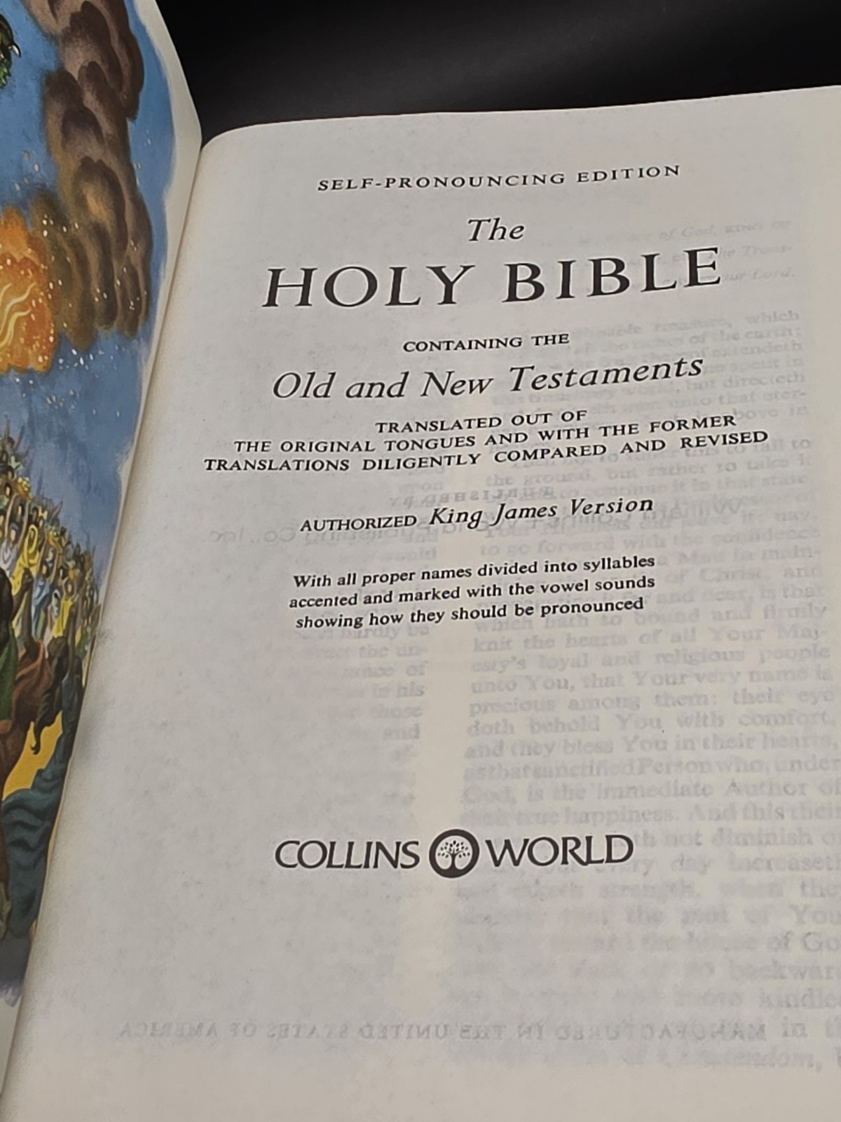 Collins World Genuine Leather Bible KJV Large Print Red Letter Reference 956C