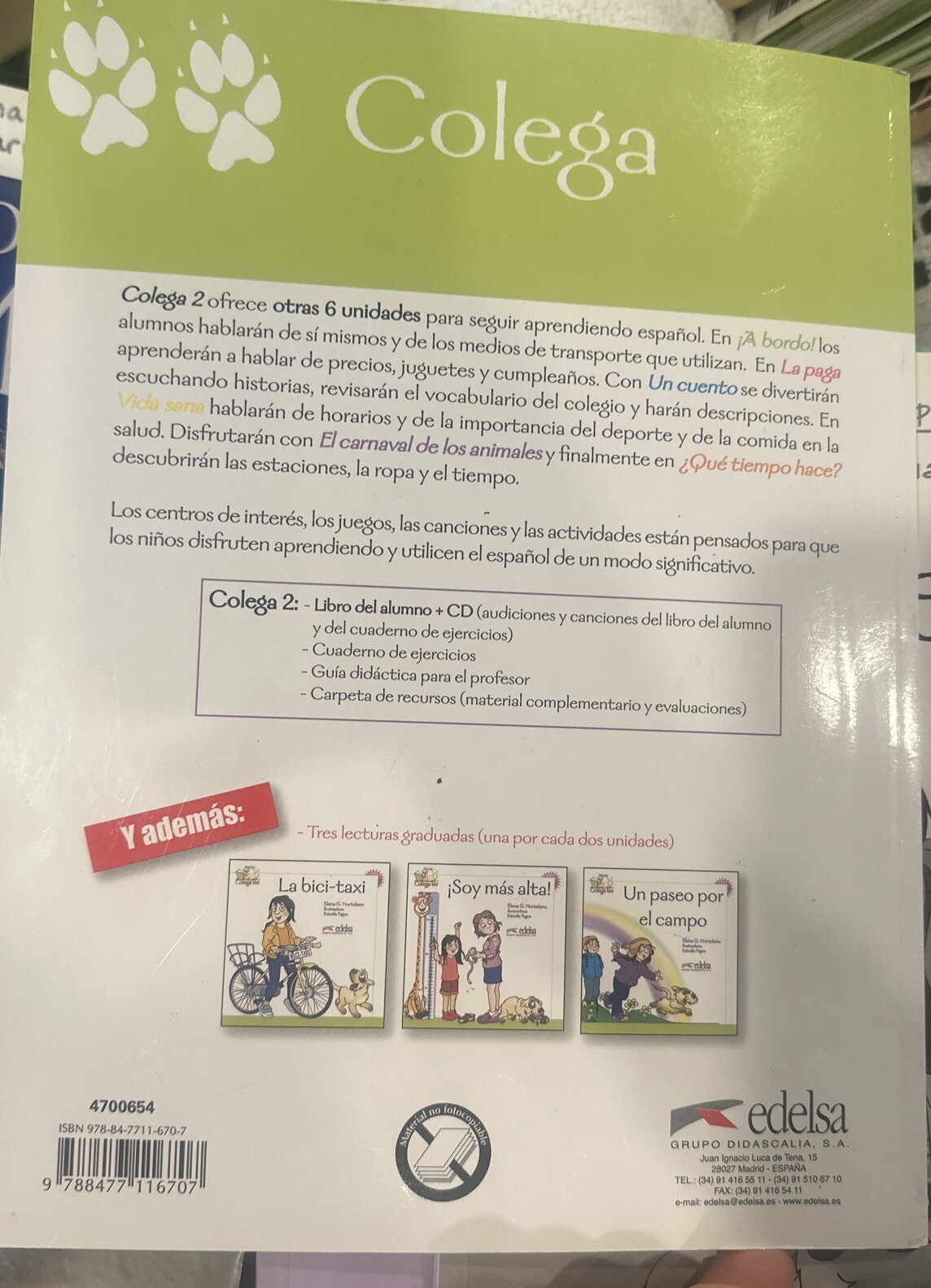 Colega: Libro del alumno + CD 2 Mixed media product Book