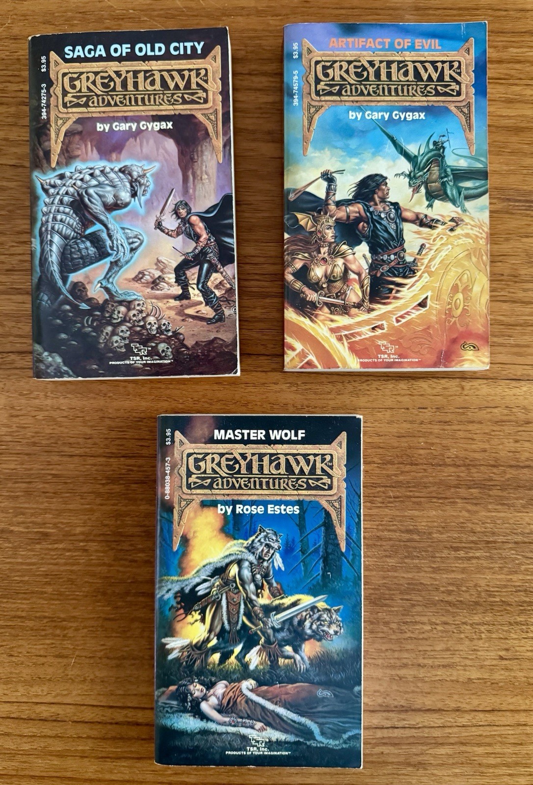 GARY GYGAX Greyhawk Adventures #1-3 Tsr 1985 PAPERBACK Book SET Rose Estes